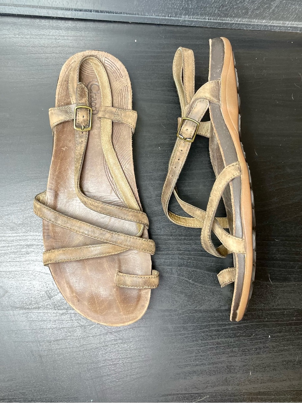 Chaco Women’s Leather Strappy Sandals Brown Adjustable Buckle Hiking Outdoor - Picture 10 of 10